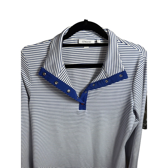 Chico Zenergy® UPF Snap-Front Mockneck Pullover Top - Picture 5 of 7